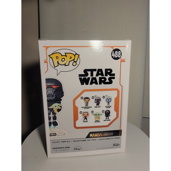 Star Wars Mandalorian Dark Trooper With Grogu GITD EE Exclusive#488 - Picture 3 of 6